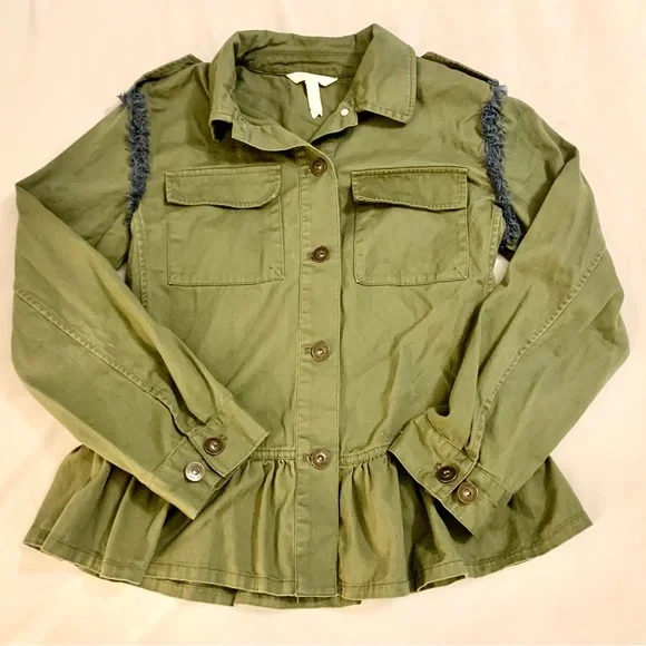 MATILDA JANE Jacket Moments with You Size XS Army Green Pockets Patchwork. - Picture 3 of 14